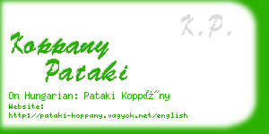 koppany pataki business card